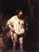 REMBRANDT Harmenszoon van Rijn Hendrickje Bathing in a River China oil painting reproduction